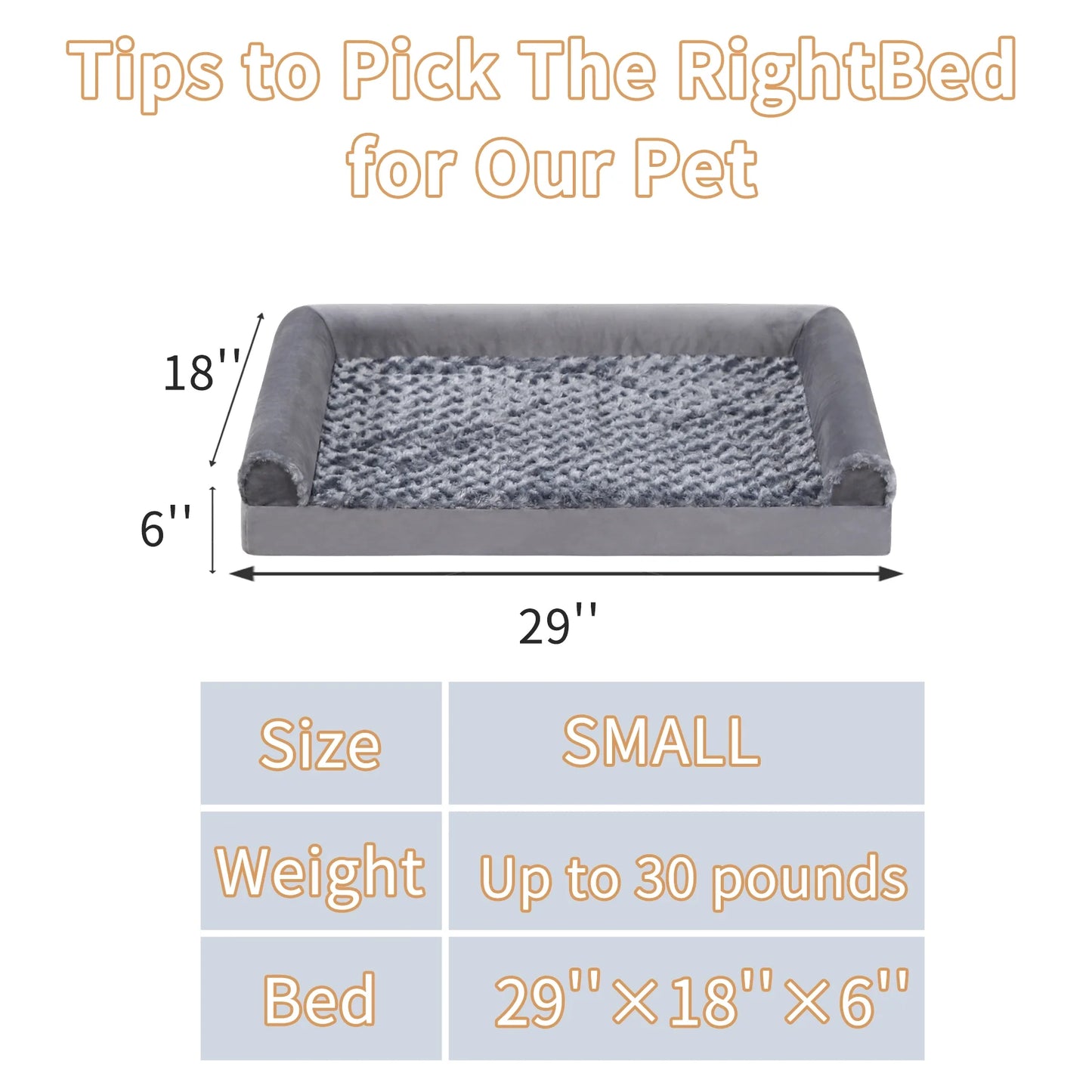 44" Orthopedic Pet Couch for Xxlarge Dogs Waterproof Dog Beds with Memory Foam and Washable Cover