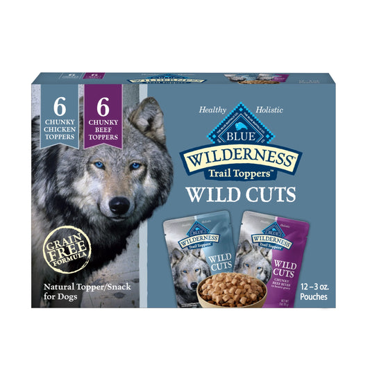 Wilderness Wild Cuts Wet Dog Food Toppers, Chicken & Beef, 3-Oz. (12 Count)